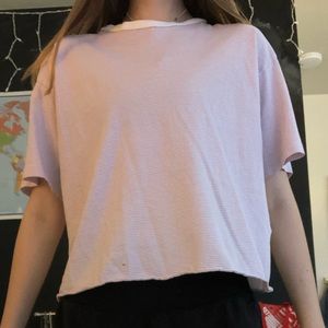 Brandy Melville Purple and white striped t-shirt